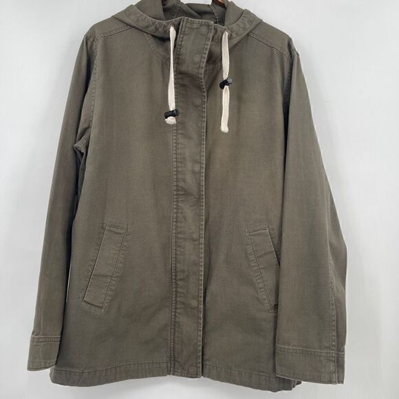 The North Face Jackets & Blazers - The North Face Green Cotton Shipler Full-Zip Anorak Hooded Jacket Size Large